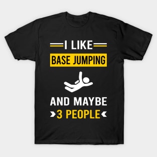 3 People Base Jumping Jump Jumper T-Shirt